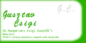 gusztav csigi business card